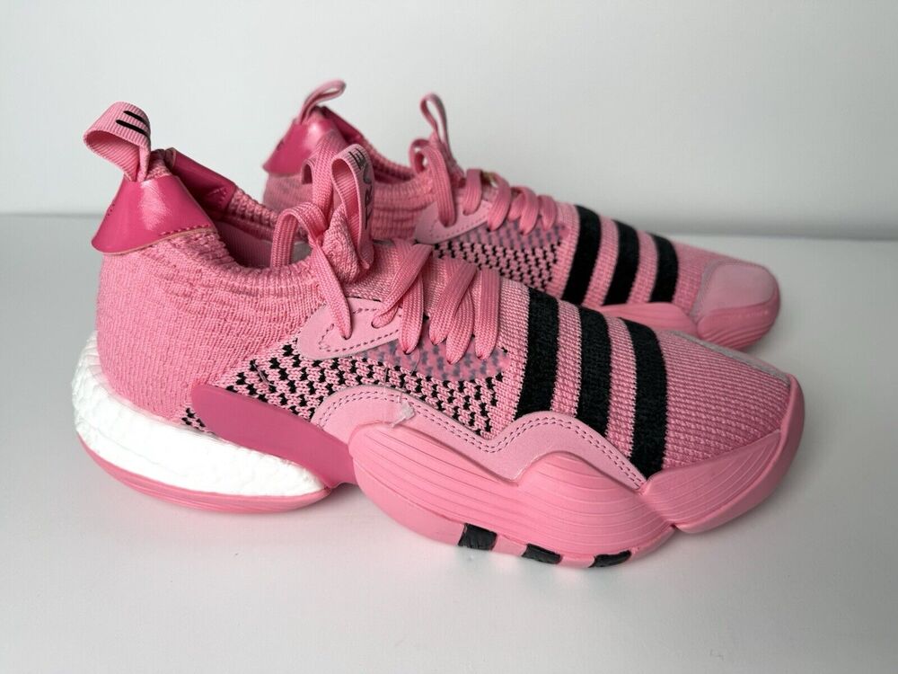 ADIDAS Shoes Sneakers Mens Size 9 Pink Basketball Trae Young 2 Knit Blokecore